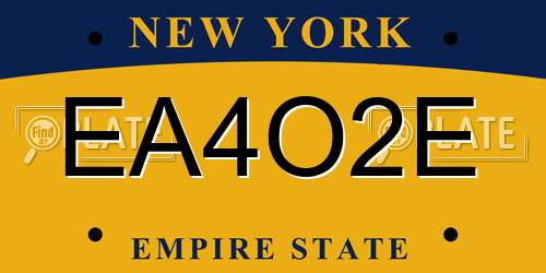 EA4O2E New York License Plate