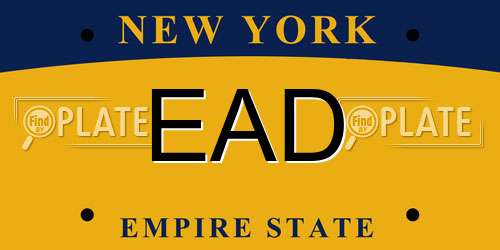 EAD New York License Plate