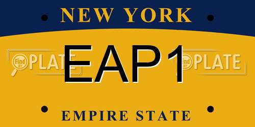 EAP1 New York License Plate