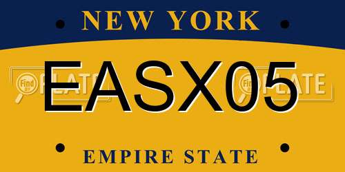 EASX05 New York License Plate