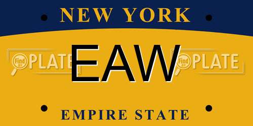 EAW New York License Plate