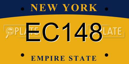 EC148 New York License Plate