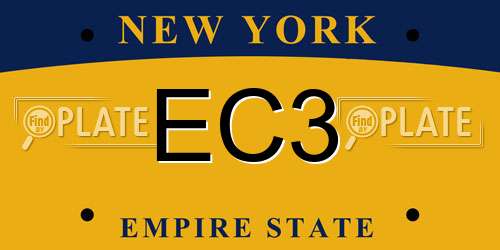 EC3 New York License Plate