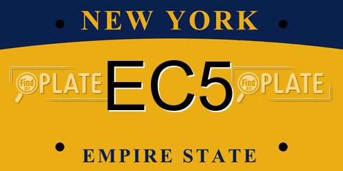 EC5 New York License Plate