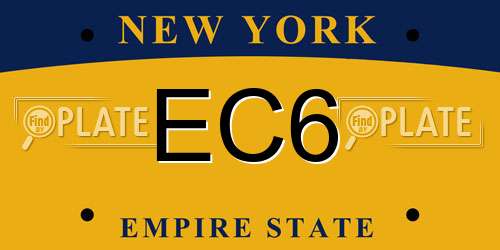 EC6 New York License Plate