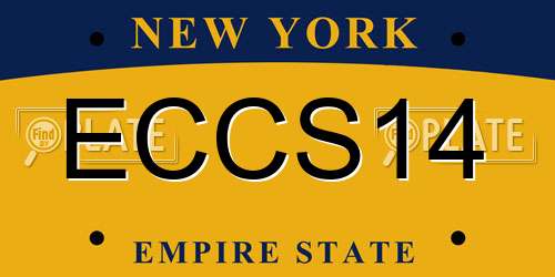 ECCS14 New York License Plate