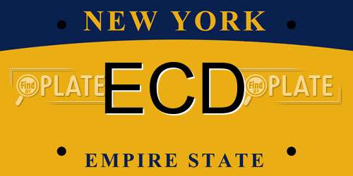 ECD New York License Plate