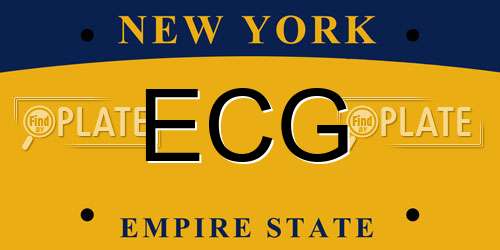 ECG New York License Plate