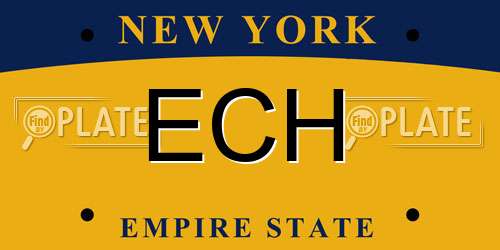 ECH New York License Plate