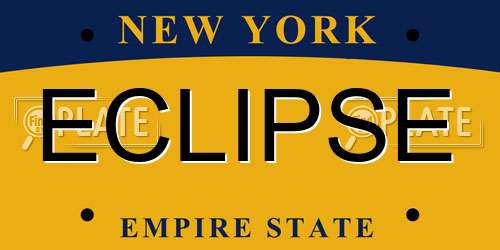 ECLIPSE New York License Plate