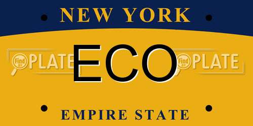 ECO New York License Plate
