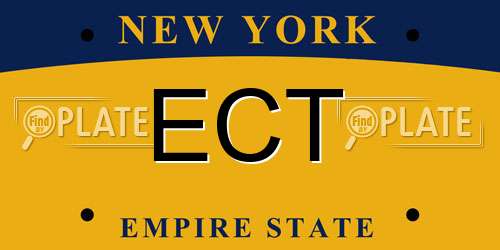 ECT New York License Plate