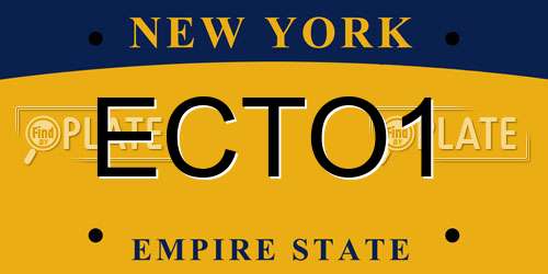 ECTO1 New York License Plate