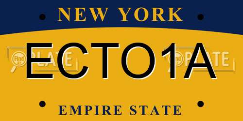 ECTO1A New York License Plate