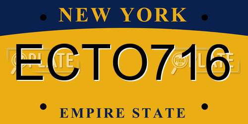 ECTO716 New York License Plate