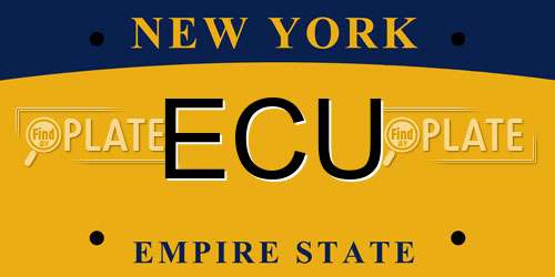 ECU New York License Plate