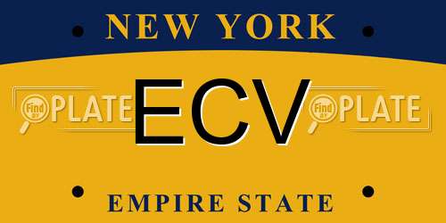 ECV New York License Plate