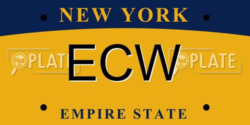 ECW New York License Plate