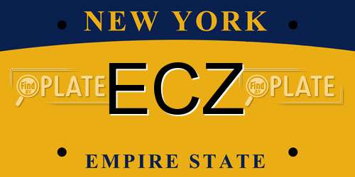 ECZ New York License Plate