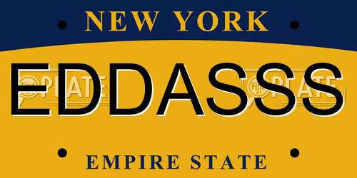EDDASSS New York License Plate
