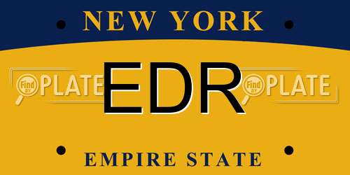 EDR New York License Plate