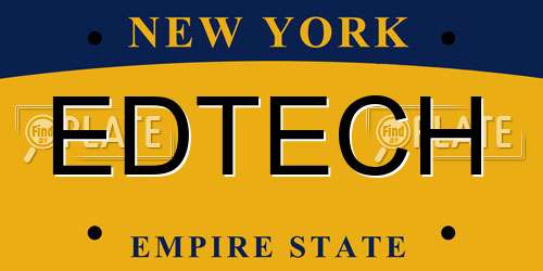 EDTECH New York License Plate
