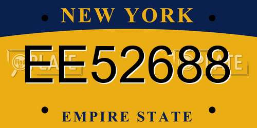 EE52688 New York License Plate
