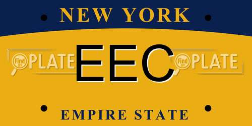 EEC New York License Plate