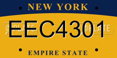 EEC4301 New York License Plate