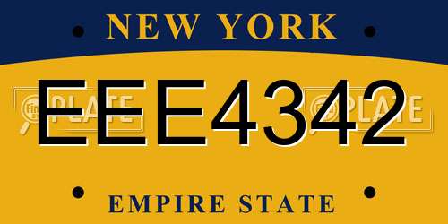 EEE4342 New York License Plate
