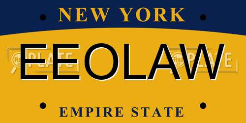 EEOLAW New York License Plate