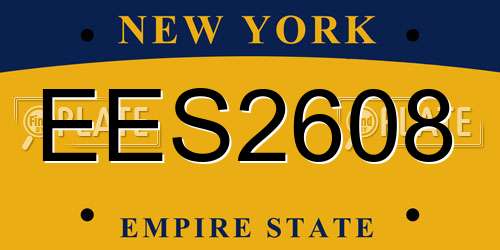 EES2608 New York License Plate