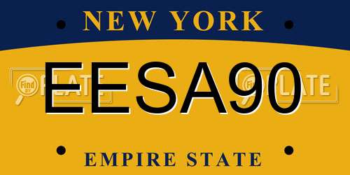 EESA90 New York License Plate