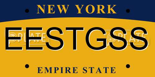 EESTGSS New York License Plate