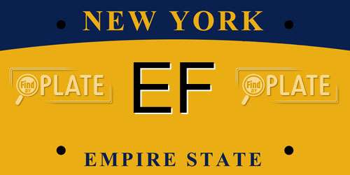 EF New York License Plate