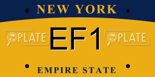 EF1 New York License Plate