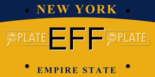 EFF New York License Plate