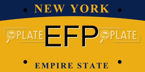 EFP New York License Plate