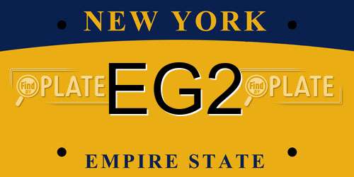 EG2 New York License Plate