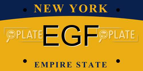 EGF New York License Plate