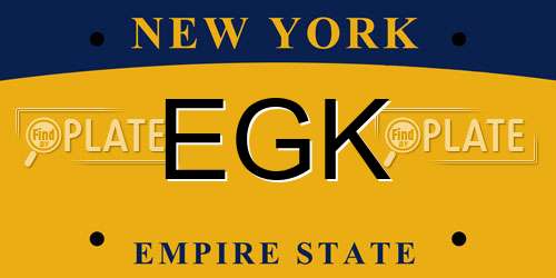EGK New York License Plate