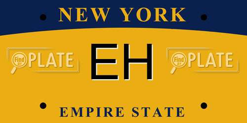 EH New York License Plate
