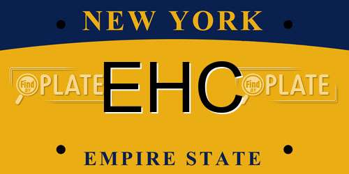 EHC New York License Plate
