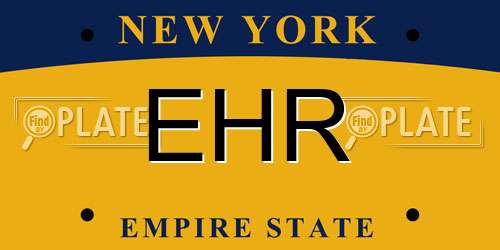 EHR New York License Plate