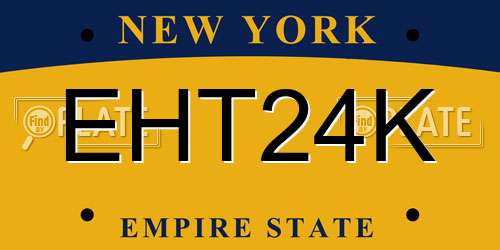 EHT24K New York License Plate