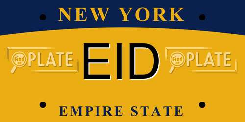 EID New York License Plate