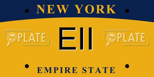 EII New York License Plate