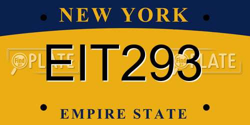 EIT293 New York License Plate