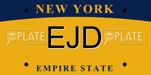 EJD New York License Plate