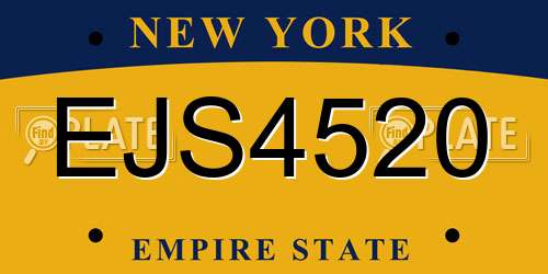 EJS4520 New York License Plate